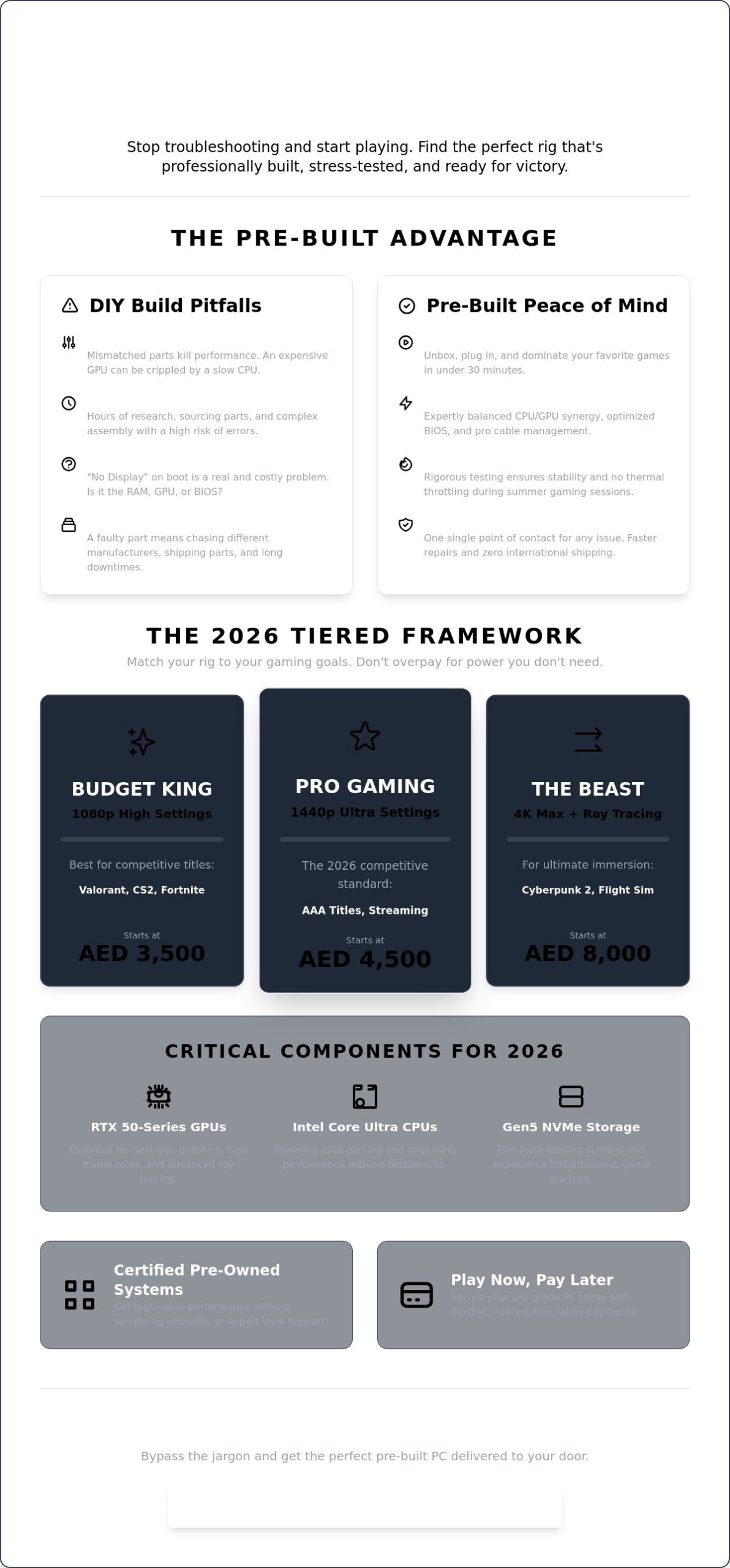 Pre Built PC UAE: The 2026 Buyer’s Guide to Gaming Performance and Value