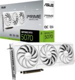ASUS The SFF-Ready Prime GeForce RTX™ 5070 12GB GDDR7 White OC Edition Graphics Card (PCIe® 5.0, 12GB GDDR7, HDMI®/DP 2.1, 2.5-Slot, Axial-tech Fans, Dual BIOS)