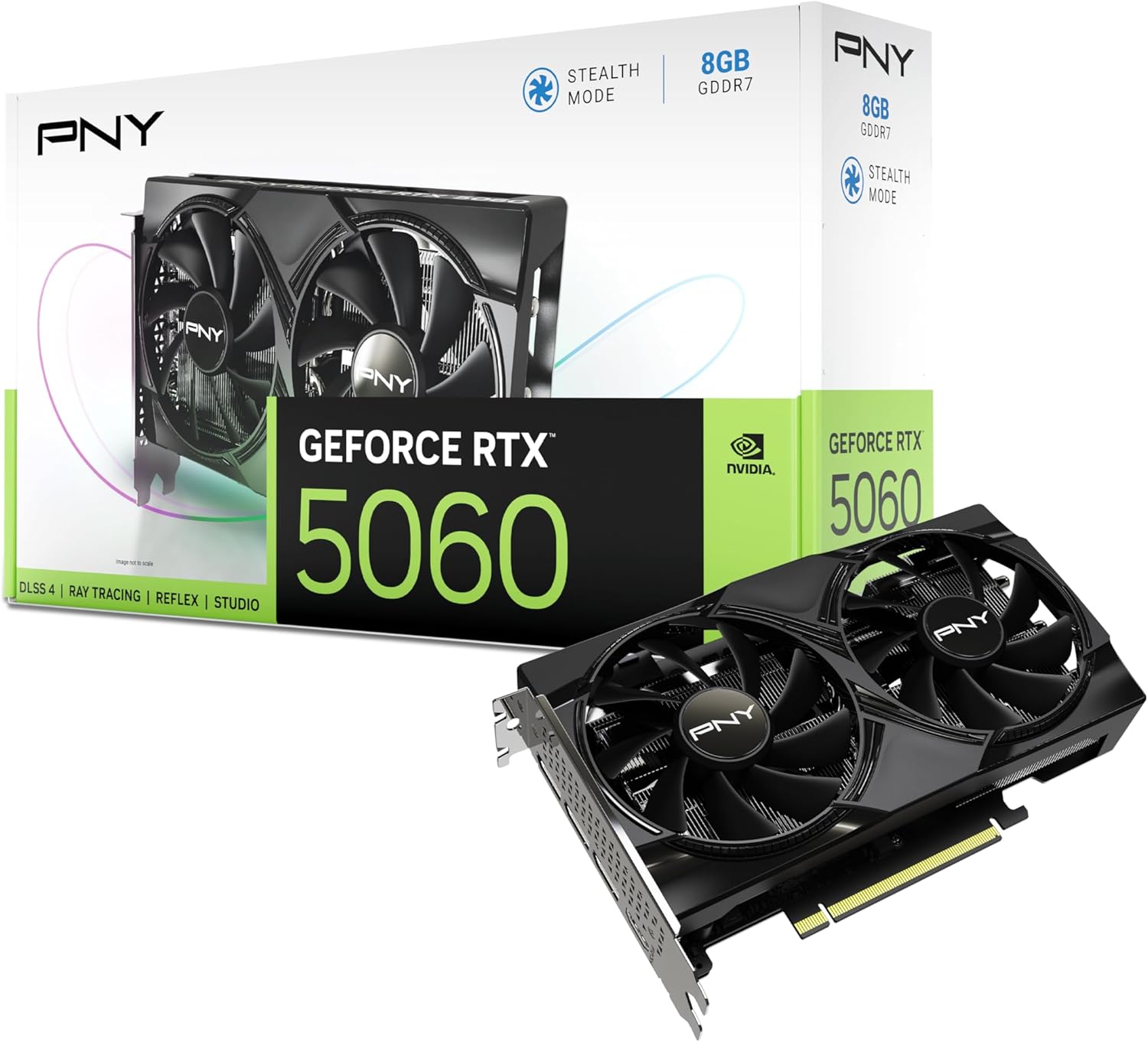 1 PNY GeForce RTX 5050 8GB GDDR6 Graphics Card, 2560 CUDA Cores, 128-bit, 2317/2572MHz Boost, Dual-Fan, Ray Tracing 4th Gen, DLSS 4 AI, HDMI 2.1, 3x DisplayPort 2.1b, 2-Slot, 130W – NVIDIA Blackwell - Image 1