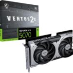 MSI GeForce RTX 5070 12G VENTUS 2X OC Graphics Card - RTX 5070 GPU, 12GB GDDR7 (28Gbps/192-bit), PCIe 5.0 - Dual Fan Thermal Design (2 x TORX FAN 5.0) - HDMI 2.1b, DisplayPort 2.1b