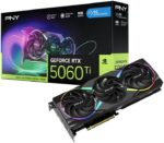 PNY GeForce RTX 5060 Ti 8GB EPIC-X RGB Overclocked Triple Fan Graphics Card, 8GB GDDR7 128-Bit Memory, 2407MHz Clock Speed, 4608 CUDA Cores, 8x PCI-Express 5.0