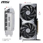MSI GeForce RTX 5070 12G VENTUS 2X OC Graphics Card - RTX 5070 GPU, 12GB GDDR7 (28Gbps/192-bit), PCIe 5.0 - Dual Fan Thermal Design (2 x TORX FAN 5.0) - HDMI 2.1b, DisplayPort 2.1b - Image 6